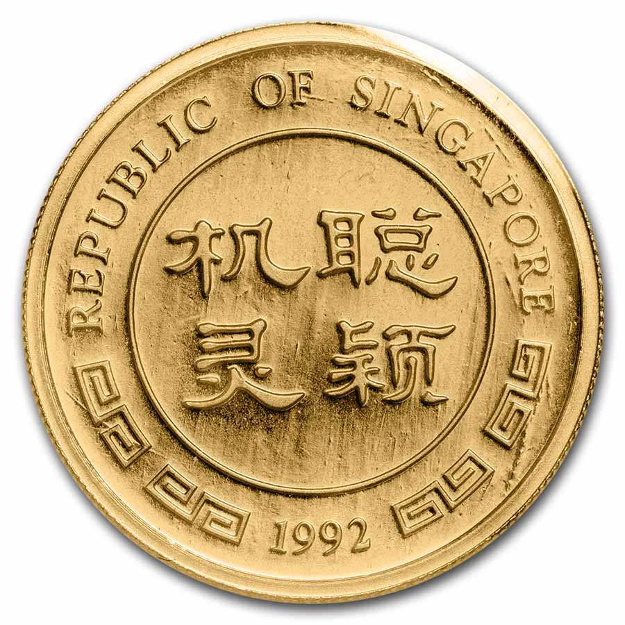 半額 50％OFFの通販 1992 Singapore 1/4 oz Gold 25 Singold Monkey Proof | eBay その他 加工食品